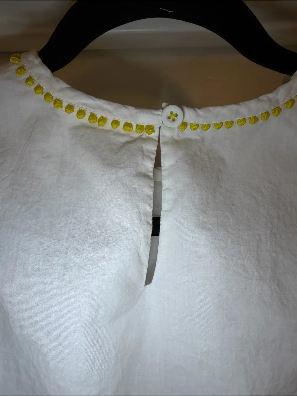 Mini Boden girls size 9-10y white sleeveless tropical fruit cotton summer dress
